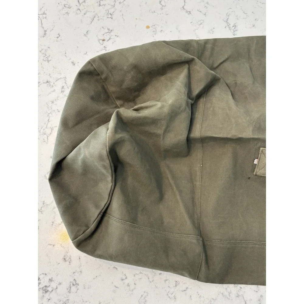 Vintage‎ Olive Green Duffel Bag Military Issue Duck Canvas Army US Duffle JAPAN